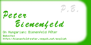 peter bienenfeld business card