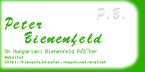 peter bienenfeld business card